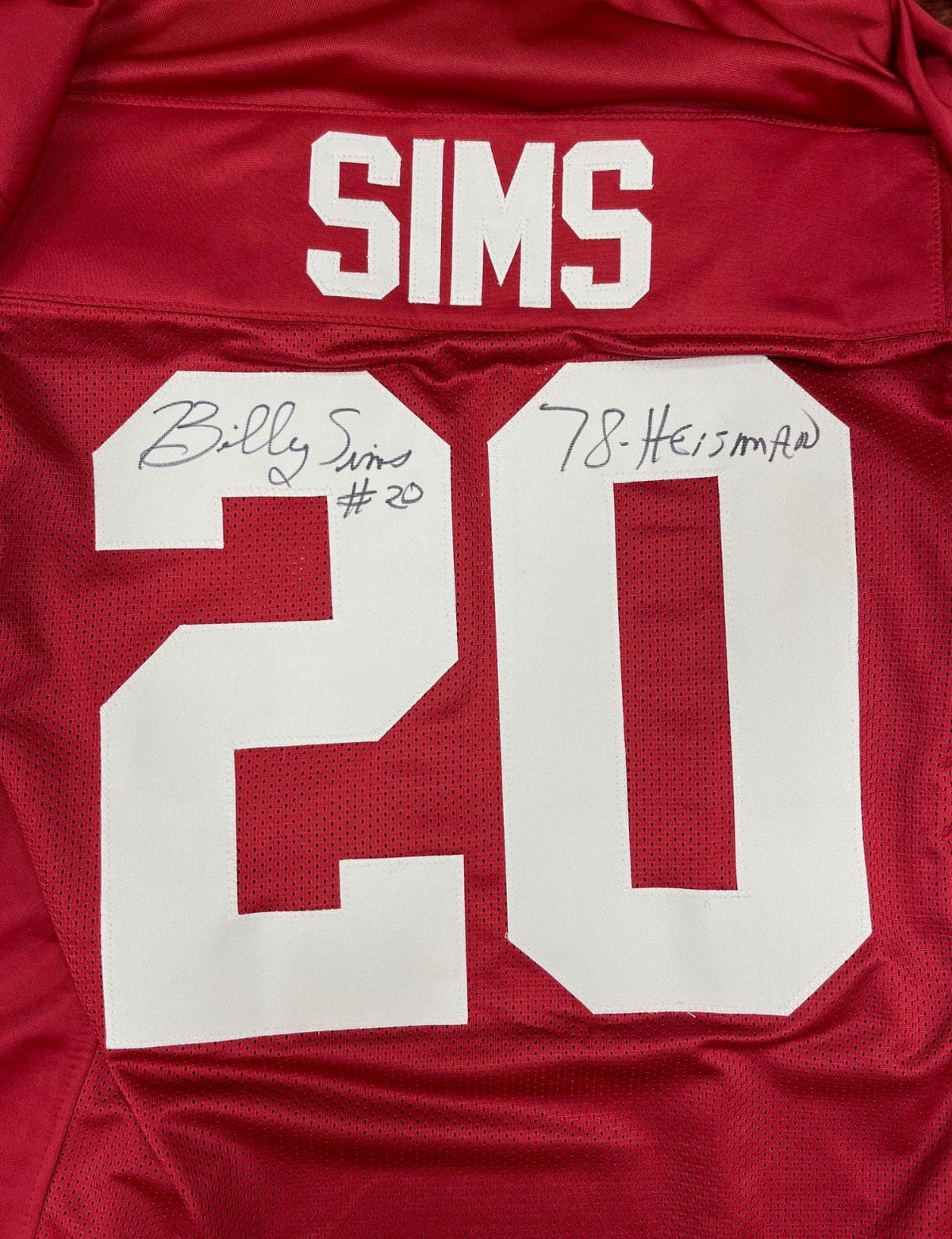 Billy Sims Autographed Jersey (Red)