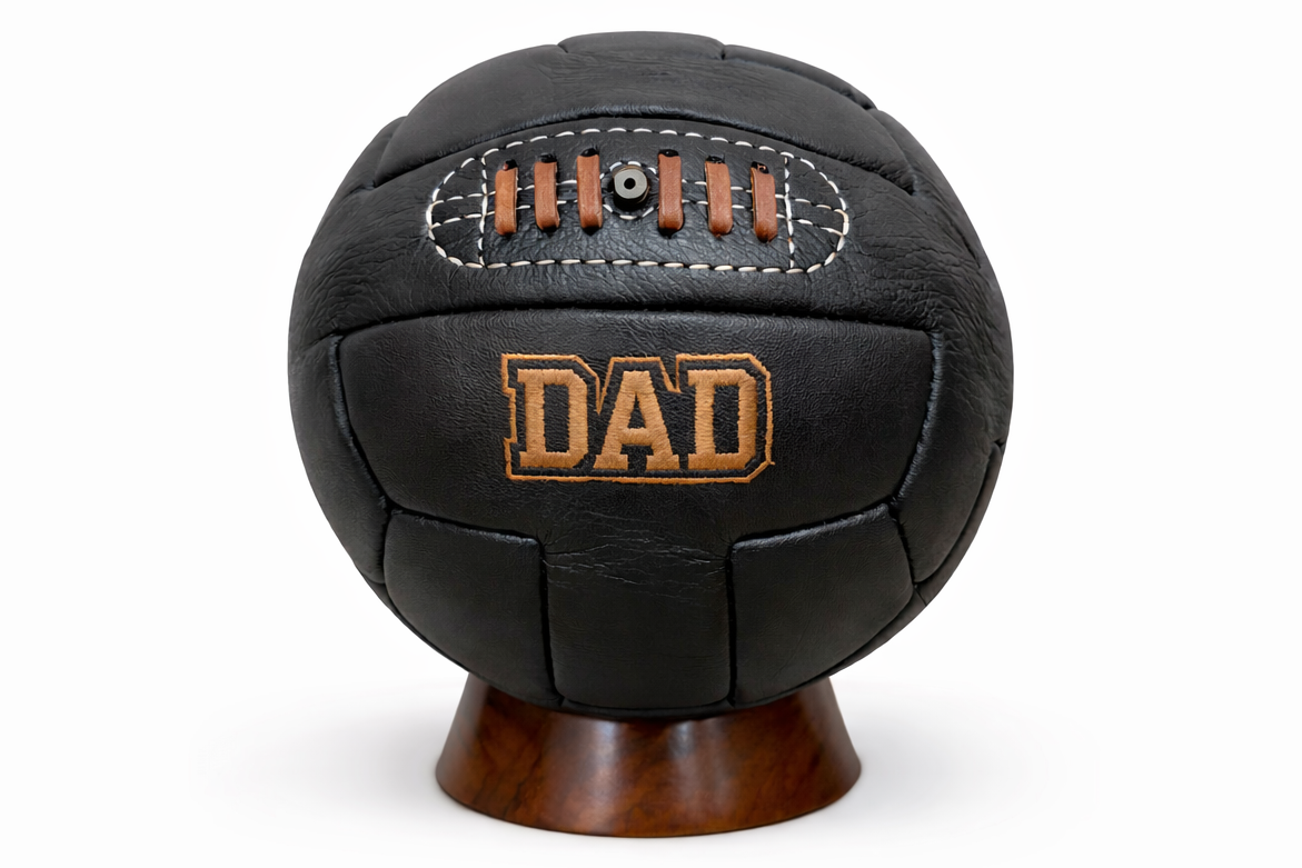 Vintage "DAD" Soccer Ball (Black)