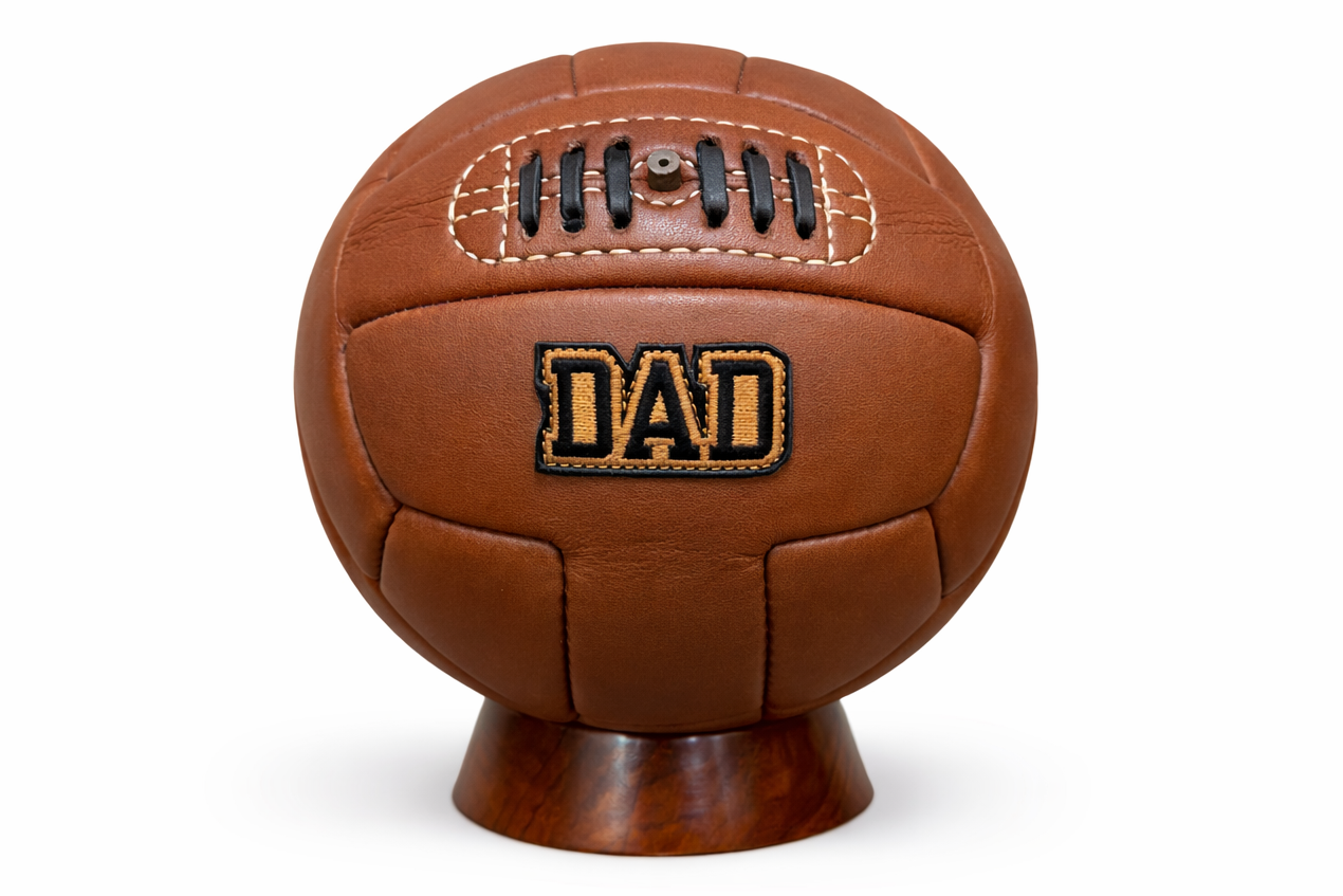 Vintage "DAD" Soccer Ball (Tan)