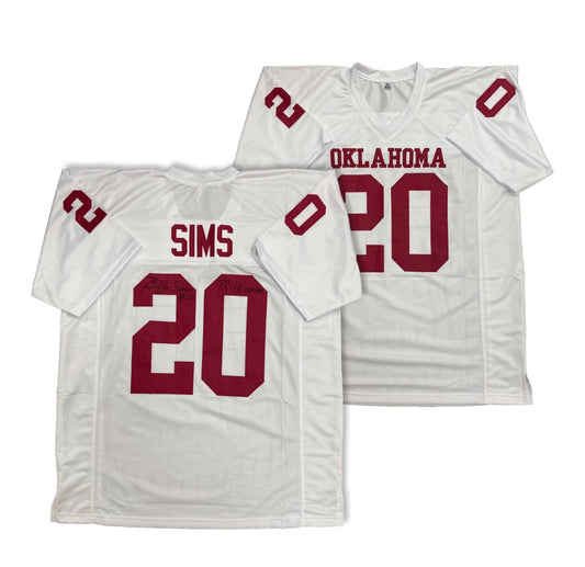 Billy Sims Autographed Jersey (White)